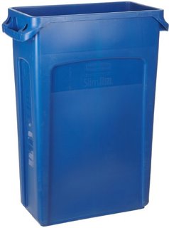 SLIM JIM VENTED WASTE CONTAINER 16 GL BL 4/CS